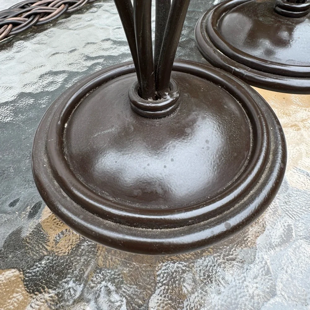 Elegant Brown Spiral Candle Holders set of (2)